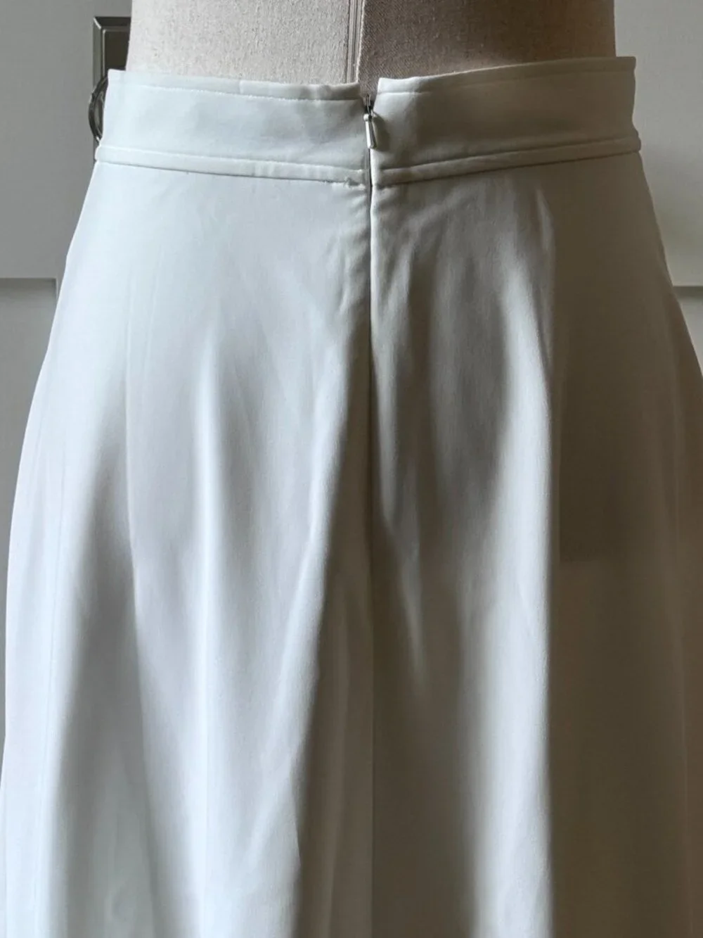 Jay Godfrey Ivory/Light White A-Line High-Waisted Maxi Skirt, Fully Lined - Picture 4 of 12